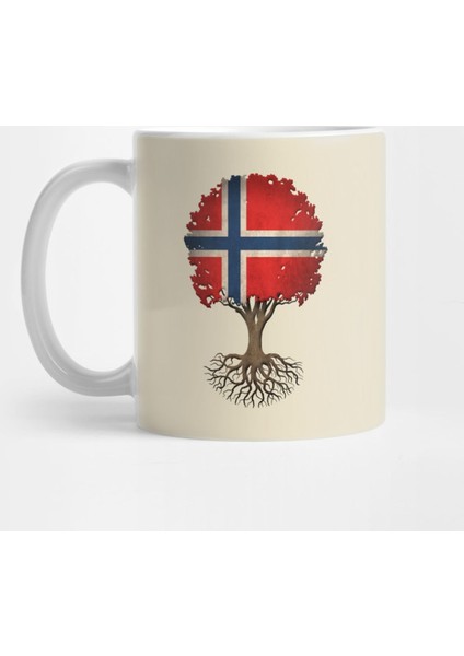 Tree Of Life With Norwegian Flag Kupa Bardak