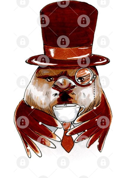 Tea Time With House Sparrow Kupa Bardak