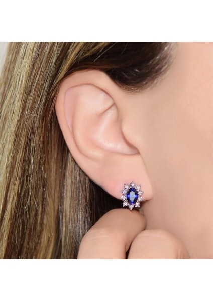 Safir 2.47 Ct Pırlanta Küpe fiyatları