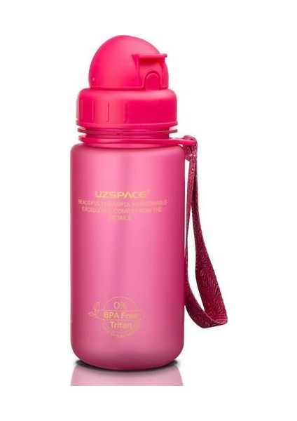 Pipetli Tritan Su Matarası 400 ml Pembe