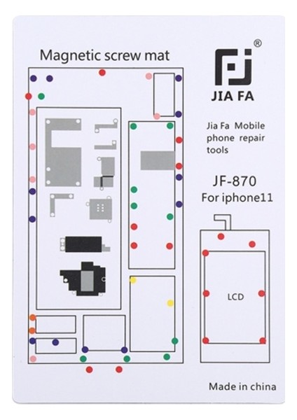 Jıafa iPhone 11 6.1" Mıknatıslı Çalışma Hasırı Vida Gostergeli JF-870