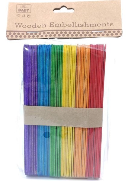 Renkli Dil Çubuğu Büyük 50'li