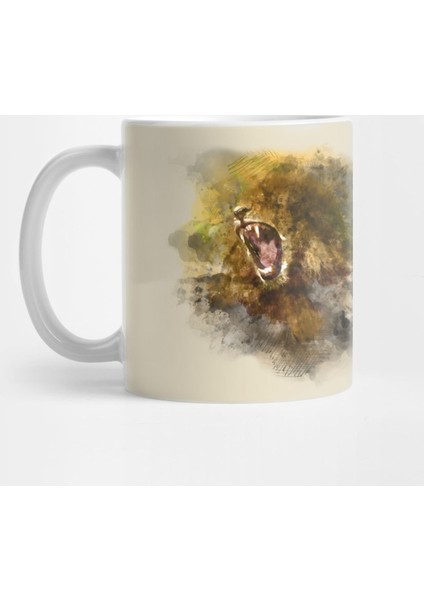 Watercolor Roar Kupa Bardak