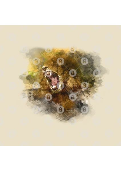 Watercolor Roar Kupa Bardak