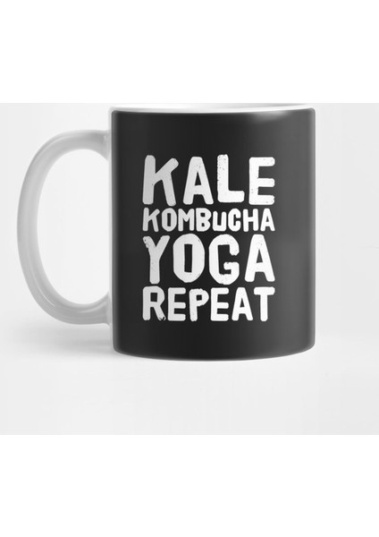Kale Kombucha Yoga Repeat Kupa Bardak