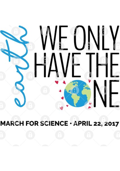 Earth - We Only Have The One - March For Science 2017 (Light) Kupa Bardak