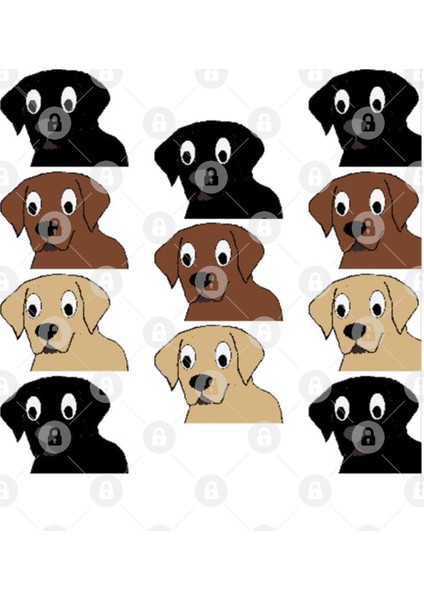 Labrador Retriever All Colors Cartoon Head Kupa Bardak