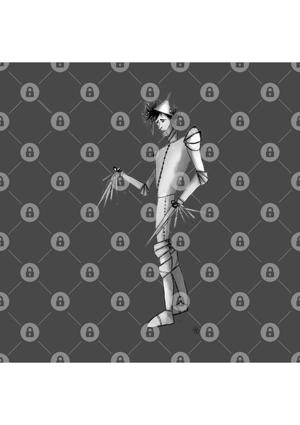 Edward Scissor Tin Man Kupa Bardak