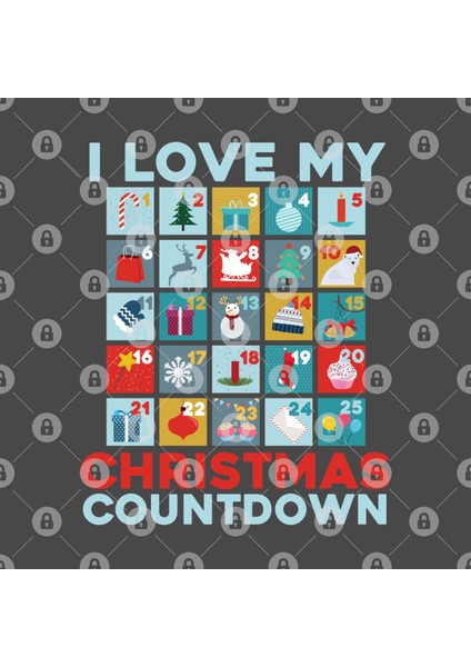 I Love My Christmas Countdown Advent Calendar Kupa Bardak