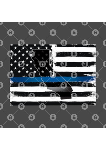 California Thin Blue Line Flag Kupa Bardak