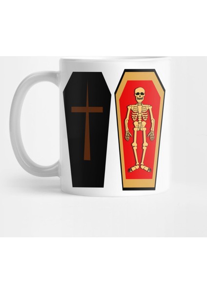 Halloween Farce: Skeleton İn Coffin Kupa Bardak