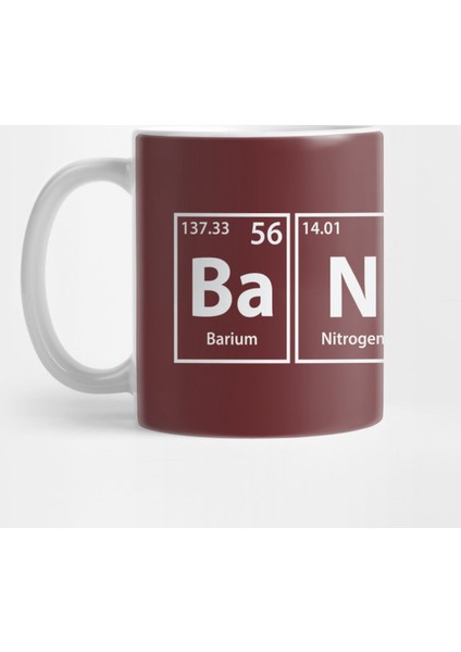 Banker (Ba-N-K-Er) Periodic Elements Spelling Kupa Bardak