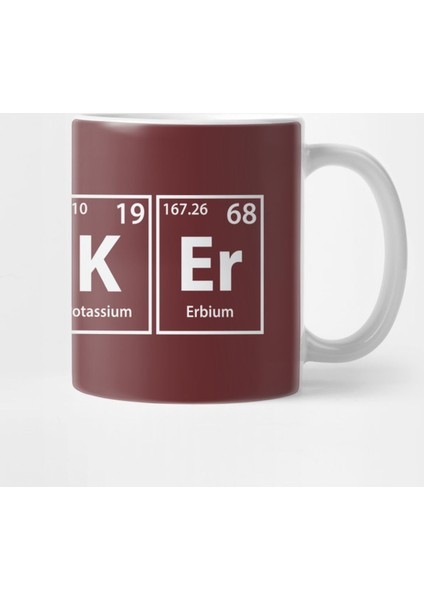 Banker (Ba-N-K-Er) Periodic Elements Spelling Kupa Bardak