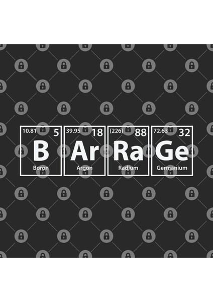 Barrage (B-Ar-Ra-Ge) Periodic Elements Spelling Kupa Bardak