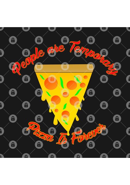 Pizza Is Forever All Red (A Leesha Mae Design) Kupa Bardak