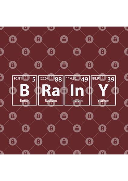 Brainy (B-Ra-In-Y) Periodic Elements Spelling Kupa Bardak