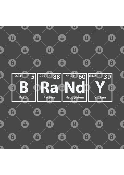 Brandy (B-Ra-Nd-Y) Periodic Elements Spelling Kupa Bardak