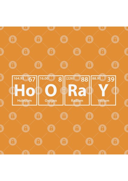 Hooray (Ho-O-Ra-Y) Periodic Elements Spelling Kupa Bardak