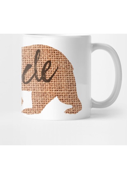 Uncle Bear Burlap Graphic Gift For Uncle Kupa Bardak