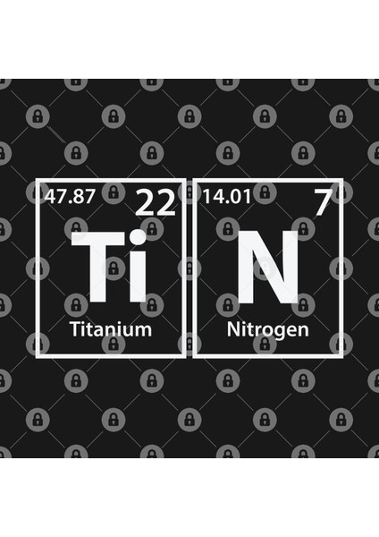 Tin (Ti-N) Periodic Elements Spelling Kupa Bardak