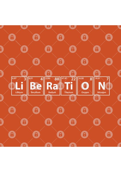 Liberation (Li-Be-Ra-Ti-O-N) Periodic Elements Spelling Kupa Bardak