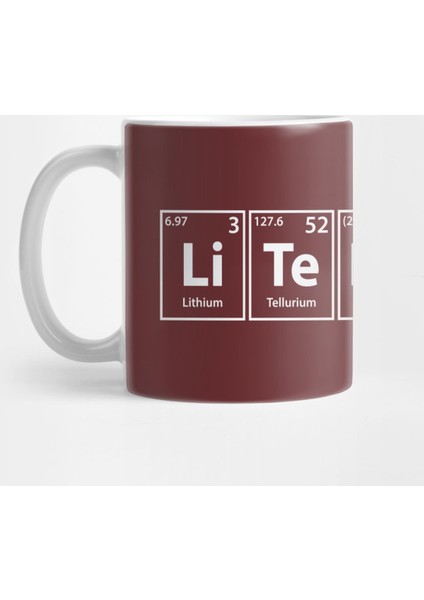 Literacy (Li-Te-Ra-C-Y) Periodic Elements Spelling Kupa Bardak
