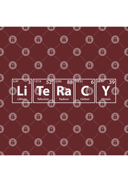 Literacy (Li-Te-Ra-C-Y) Periodic Elements Spelling Kupa Bardak