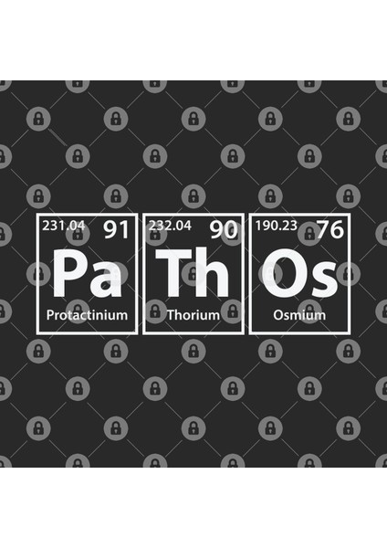 Pathos (Pa-Th-Os) Periodic Elements Spelling Kupa Bardak