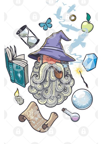 Wizard Portrait Kupa Bardak