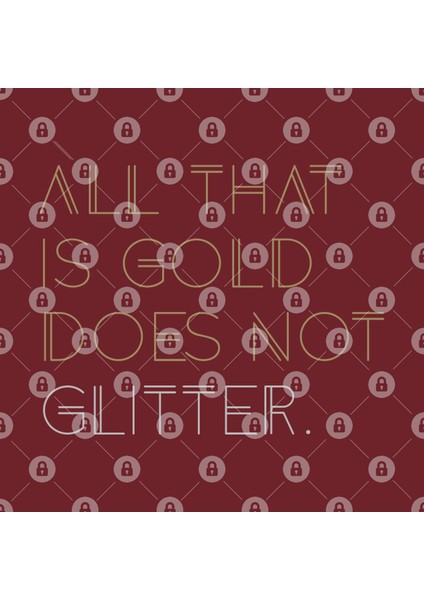 All That İs Gold Does Not Glitter Kupa Bardak