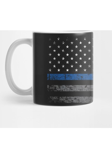 Thin Blue Line Flag Kupa Bardak