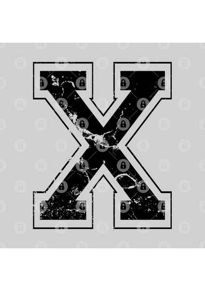 Initial Letter X Black Jersey Sports Athletic Player Kupa Bardak