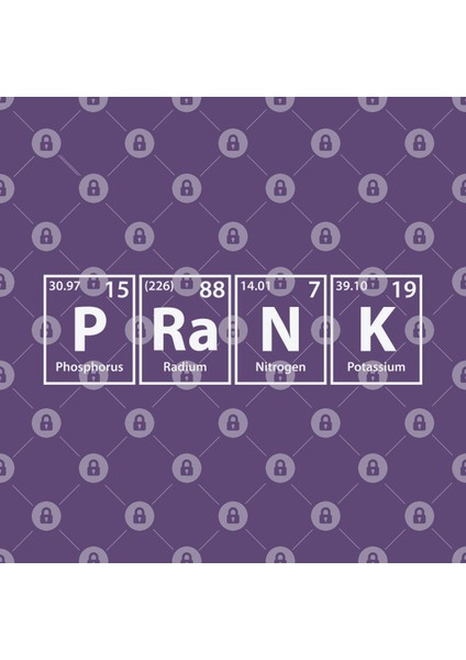 Prank (P-Ra-N-K) Periodic Elements Spelling Kupa Bardak