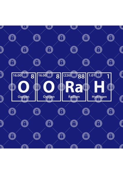 Oorah (O-O-Ra-H) Periodic Elements Spelling Kupa Bardak