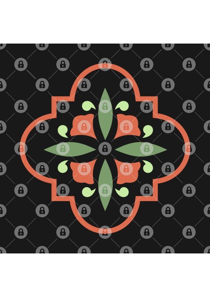 Art Deco Flower Kupa Bardak