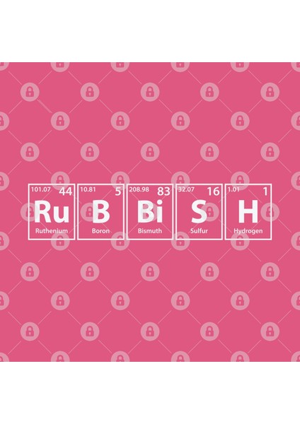 Rubbish (Ru-B-Bi-S-H) Periodic Elements Spelling Kupa Bardak
