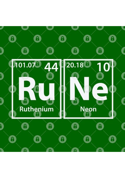 Rune (Ru-Ne) Periodic Elements Spelling Kupa Bardak