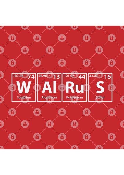 Walrus (W-Al-Ru-S) Periodic Elements Spelling Kupa Bardak