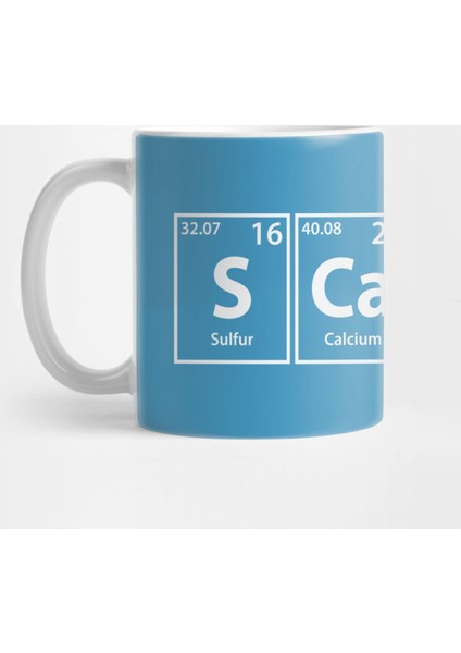 Scarab (S-Ca-Ra-B) Periodic Elements Spelling Kupa Bardak
