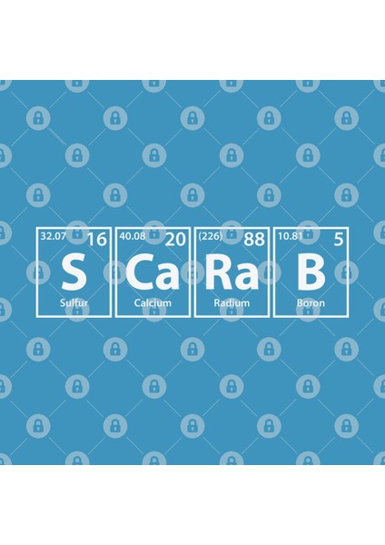 Scarab (S-Ca-Ra-B) Periodic Elements Spelling Kupa Bardak