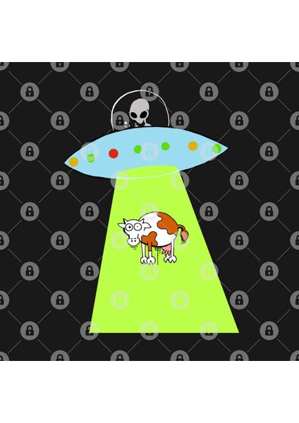 Ufo And Cow Kupa Bardak