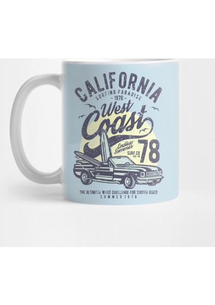 California Surfing Paradise West Coast Endless Summer Kupa Bardak