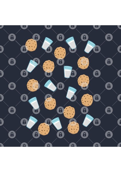 Cookıes Pattern Kupa Bardak