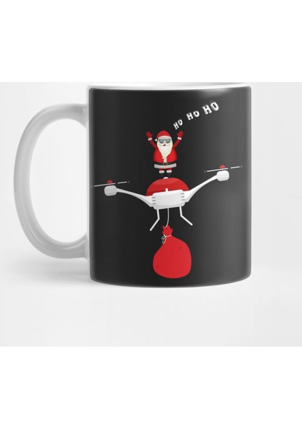 Flying Santa Claus On Drone - Christmas Quadcopter Enthusiast Gift Kupa Bardak