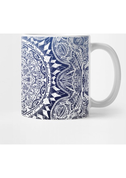 Dark Blue Mandala Kupa Bardak