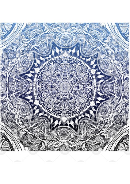 Dark Blue Mandala Kupa Bardak