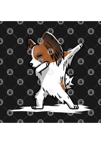 Funny Dabbing Papillon Dog Kupa Bardak