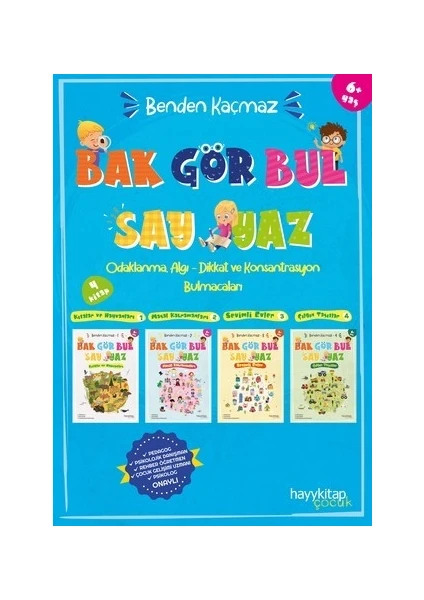 Benden Kaçmaz 4’Lü Set- Odaklanma, Algı-Dikkat Ve Konsantrasyon Bulmacaları - Canan Öztürk