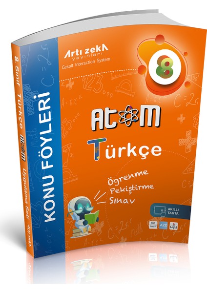 Artı Zeka Yayınları 8. Sınıf Atom Türkçe Konu Föyleri