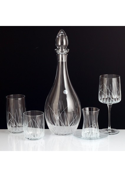 Paşabahçe Yeşim 61 Parça Dekorlu Su Takımı